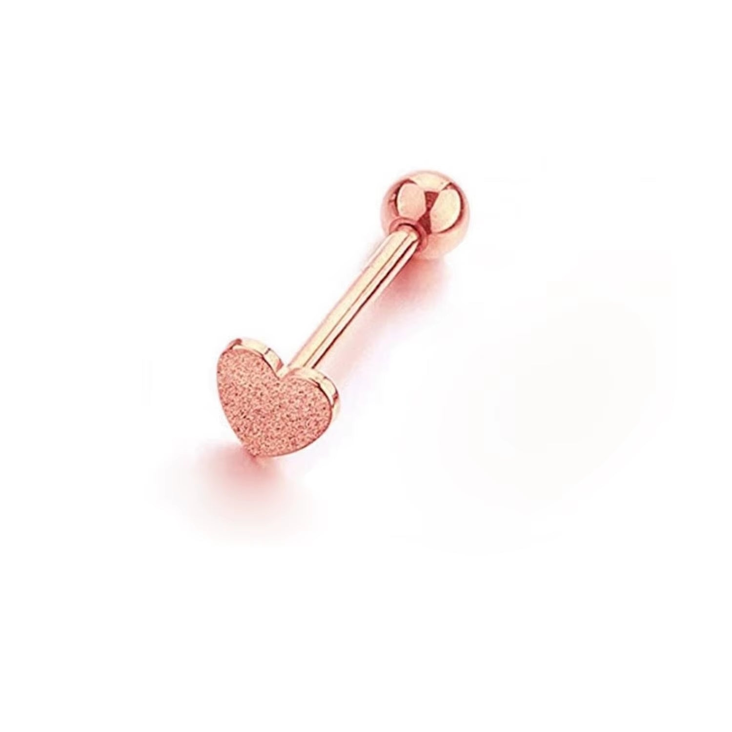 Tongue Bar Heart Surgical Steel Barbell Body Piercing Body Stud Ring No Piercing Lip Nipple Eyebrow Lobe Rings Body Jewelry New