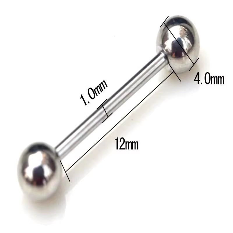 20 Pcs/Lot Stainless Steel Tongue Ear Rings Bars Barbell for Woman Man Unisex Body Piercing Jewelry Wholesale