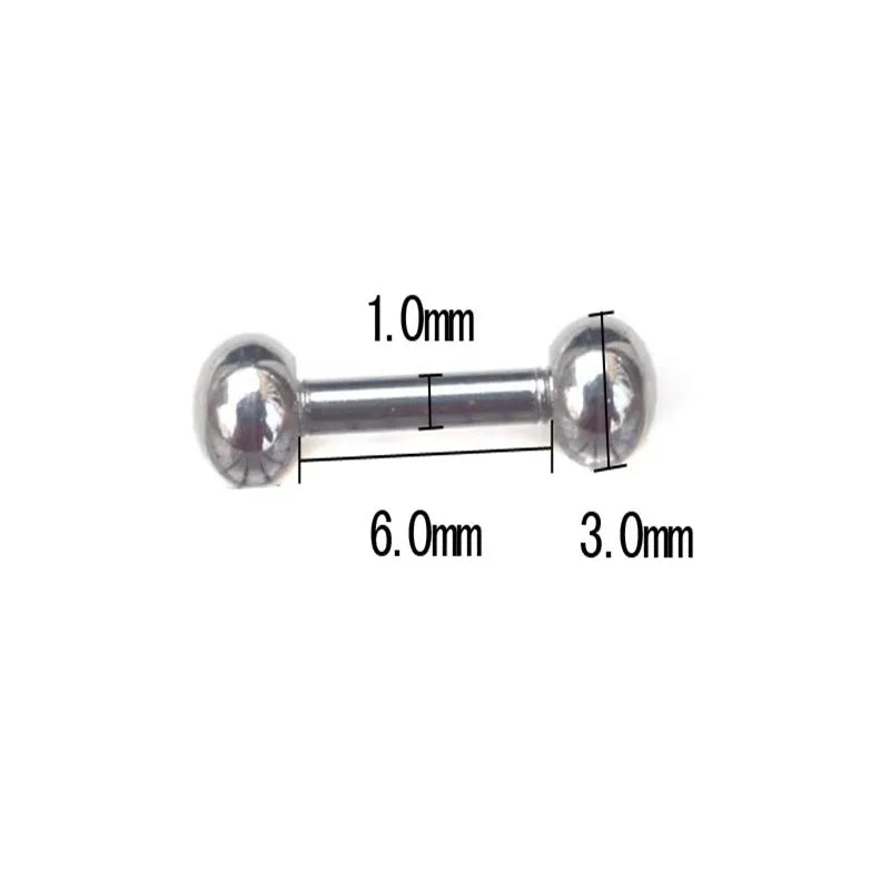 20 Pcs/Lot Stainless Steel Tongue Ear Rings Bars Barbell for Woman Man Unisex Body Piercing Jewelry Wholesale